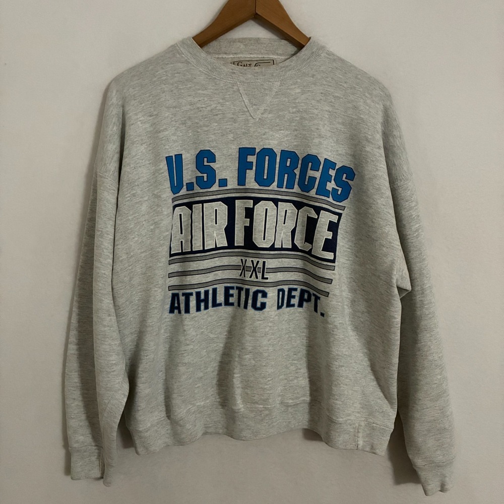 Vtg 90s Galt US Air Force USA Made Sweatshirt Adult L Athletic Dept Pullover